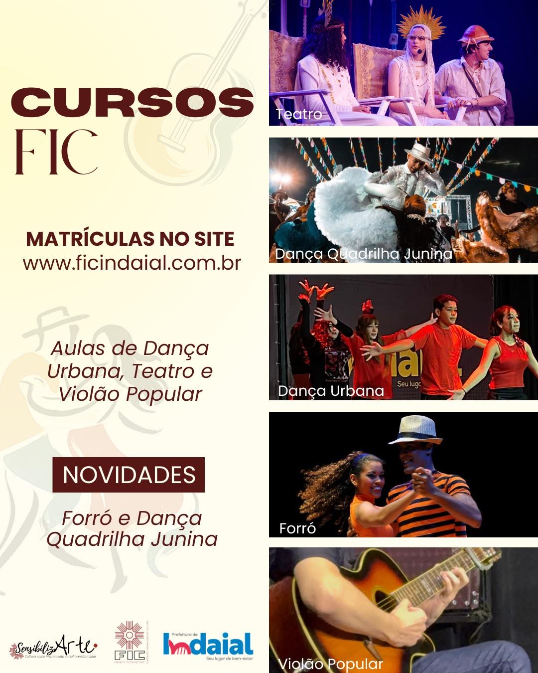 FIC abre vagas em diversos cursos gratuitos para o 2º semestre e amplia novidades com Dança Quadrilha Junina e Forró