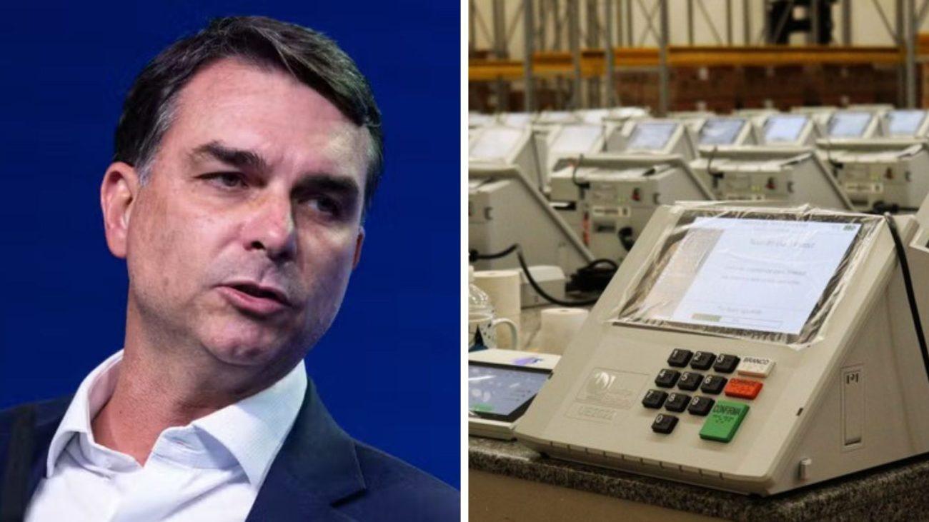 Flávio Bolsonaro ataca urnas eletrônicas, cita empresa venezuelana e TSE resgata nota de 2022 para desmentir as acusações