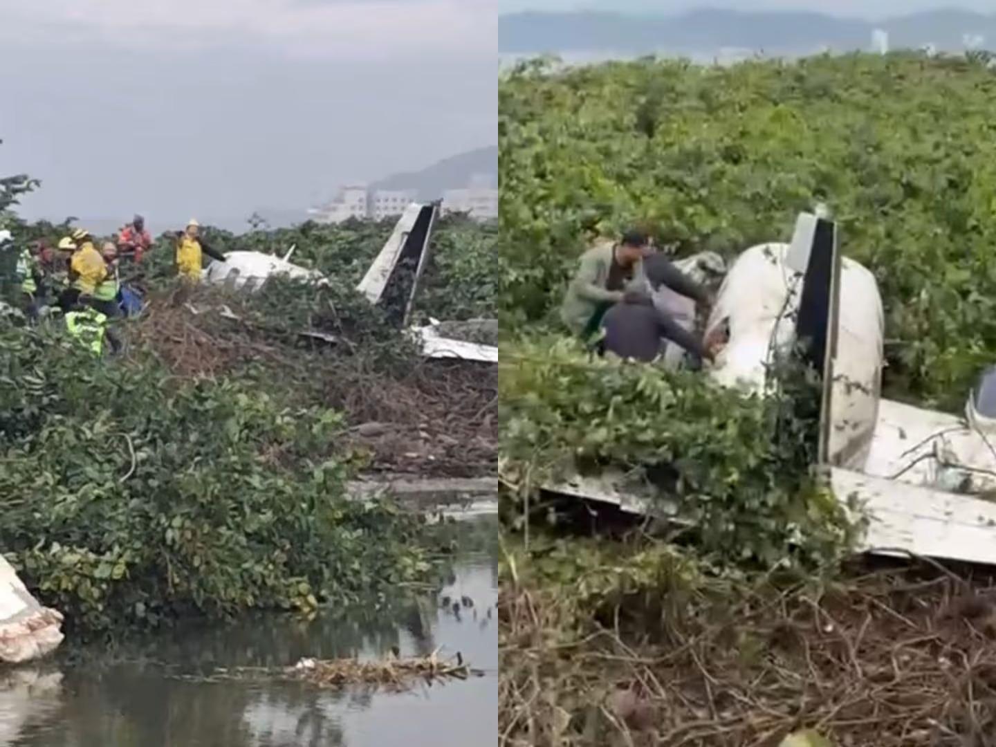 “Rodou, rodou e não faz o pouso”: vídeo mostra avião que saiu de Porto Belo caindo em Navegantes