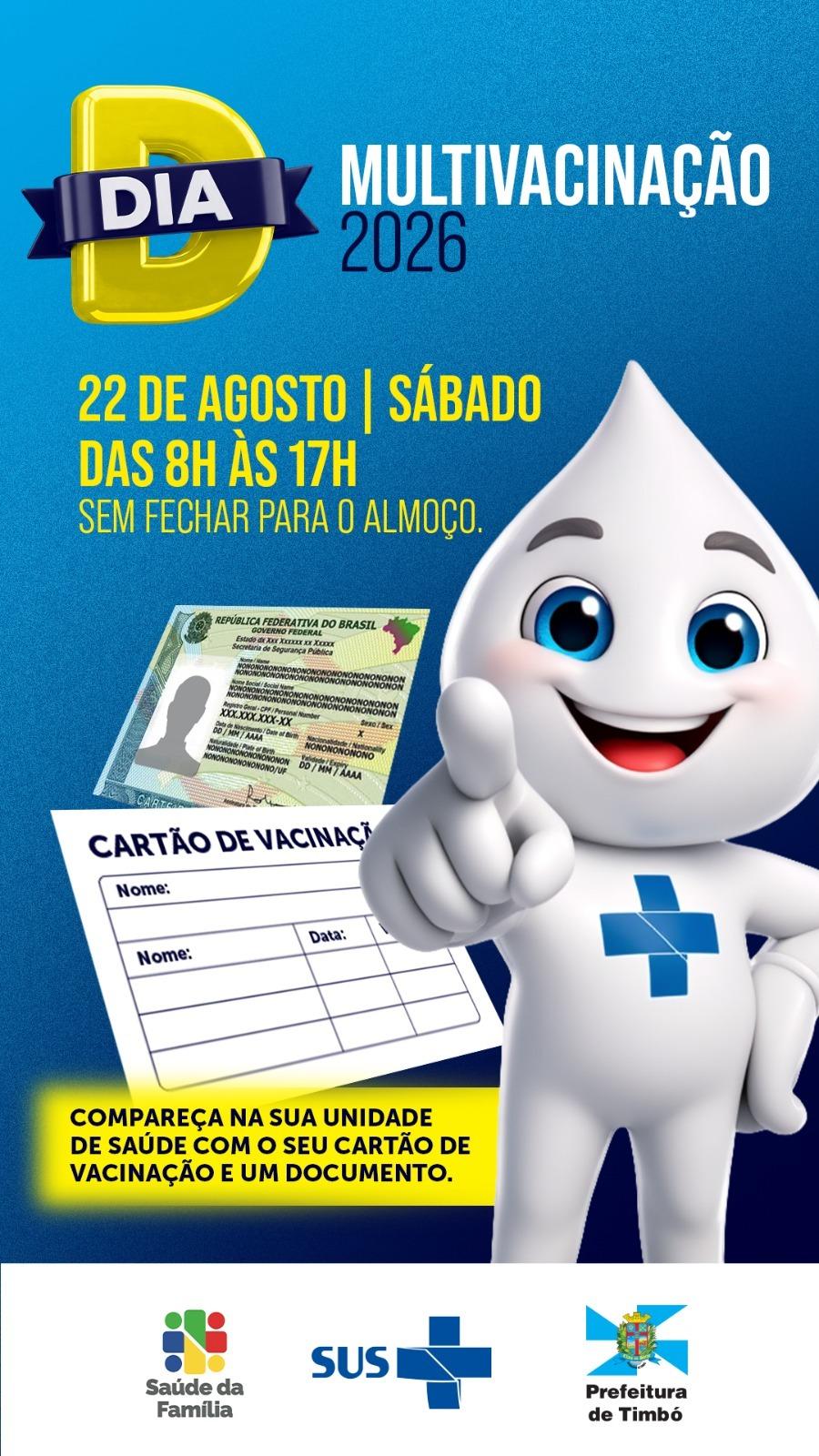 Dia D da Multivacinação acontece neste sábado em Timbó