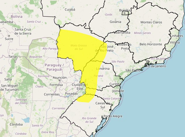 Inmet emite alerta de tempestade para áreas de seis estados nesta sexta