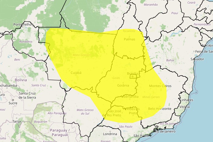 Inmet emite alerta de tempestade com chuva de 50 mm para dez estados