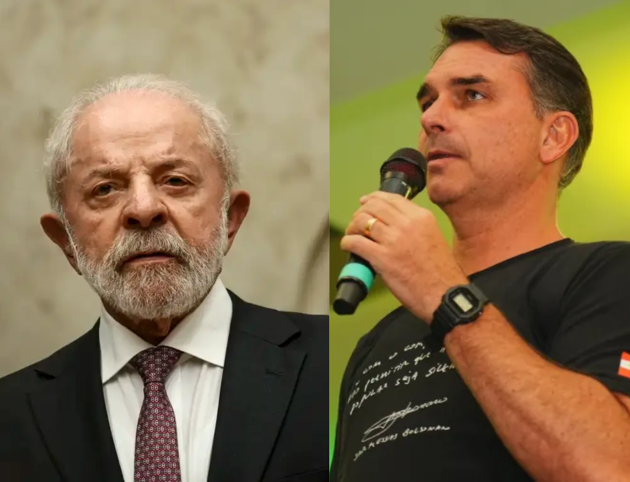 Flávio Bolsonaro e Lula aparecem empatados em nova pesquisa