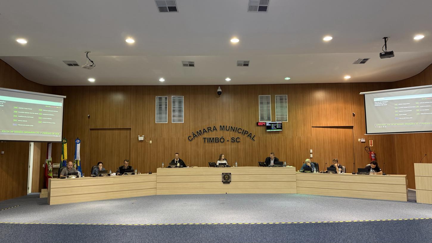 Nesta terça-feira, dia 29 de setembro, aconteceu a 35ª Sessão Ordinária da Câmara de Timbó. Confira abaixo os principais assuntos: