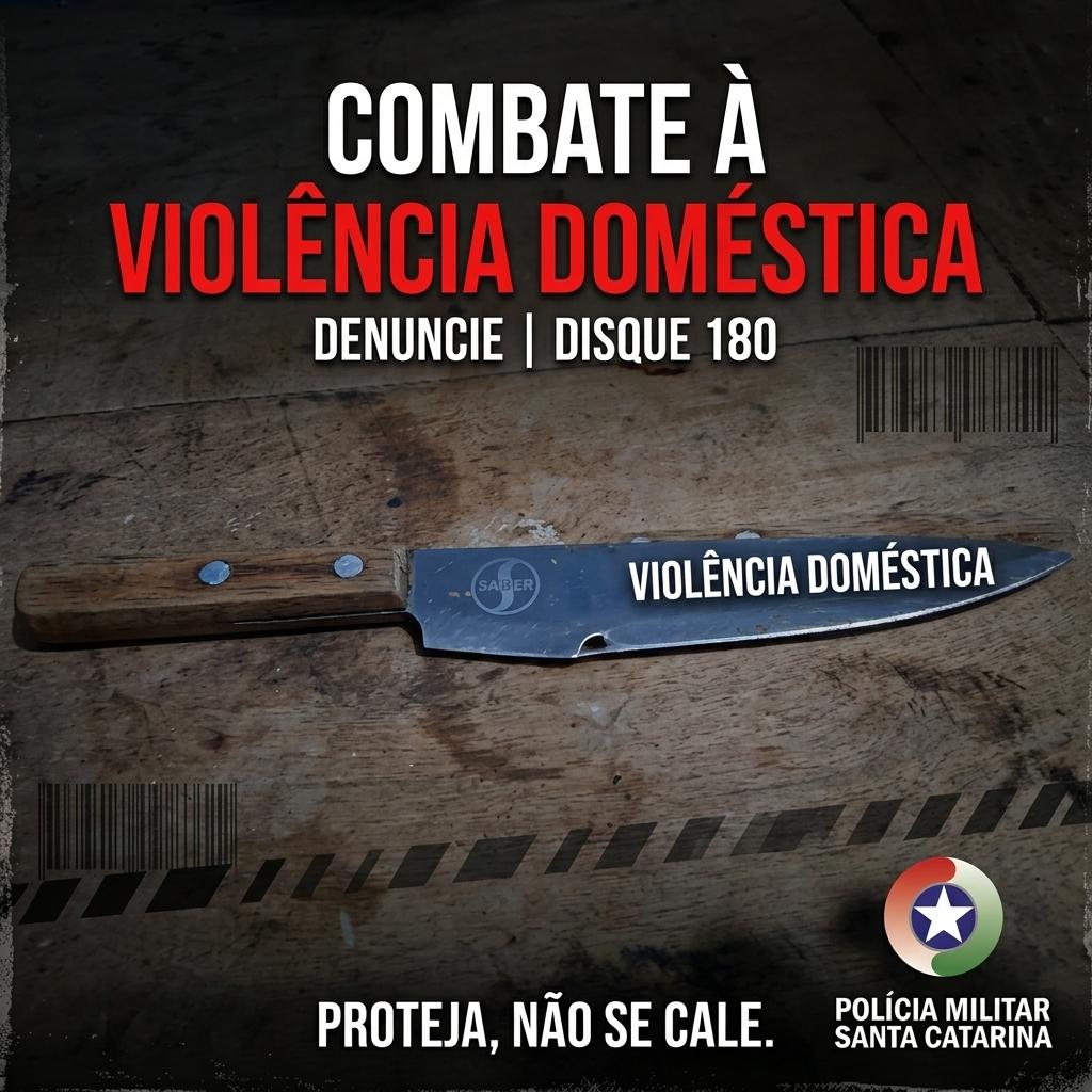 Noite movimentada na segurança: PM prende homem armado com faca por violência doméstica e flagra furto a marmoraria em Blumenau