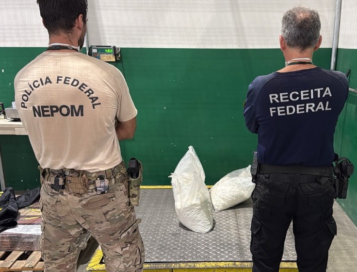 PF apreende 40 kg de cocaína escondidos em carga em Itapoá