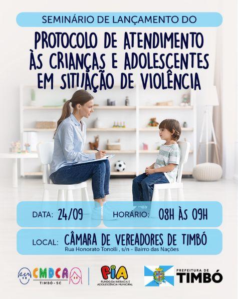 Timbó lança Protocolo de Atendimento às Crianças e Adolescentes em Situação de Violência