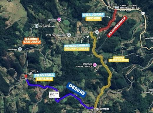 Trecho em frente à BN Papéis será interditado para obras em Benedito Novo