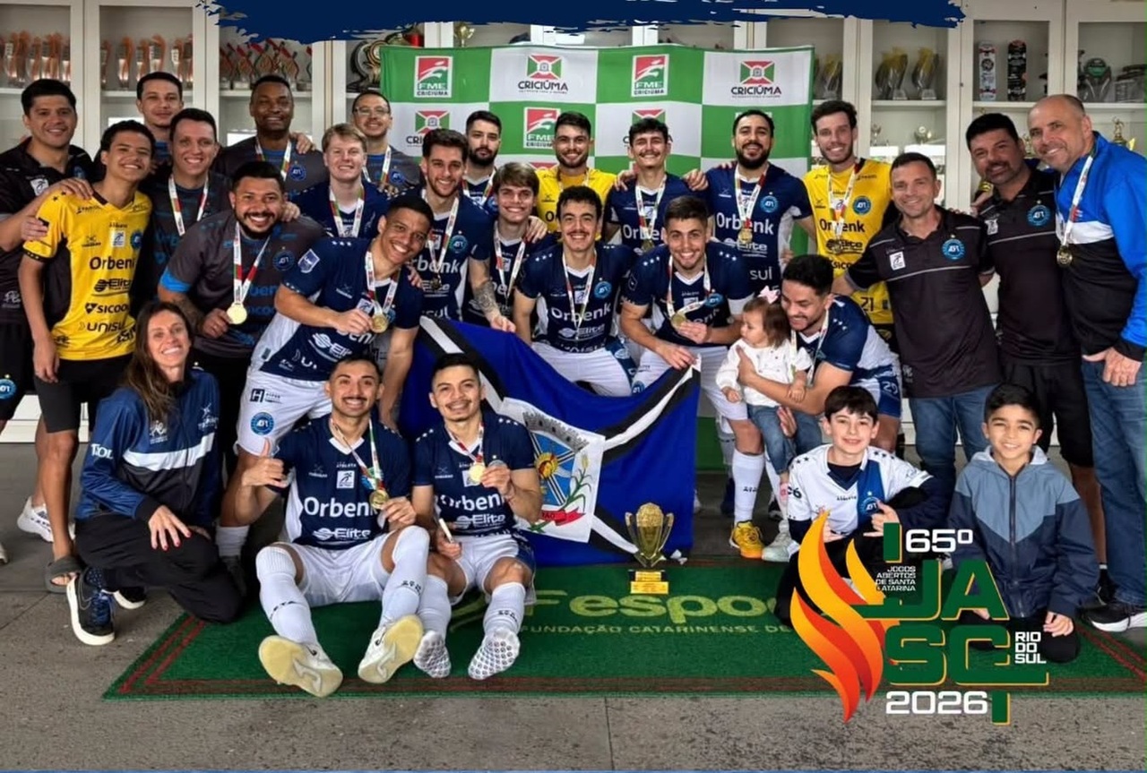 Tubarão Futsal conquista título Regional Sul do JASC 2026