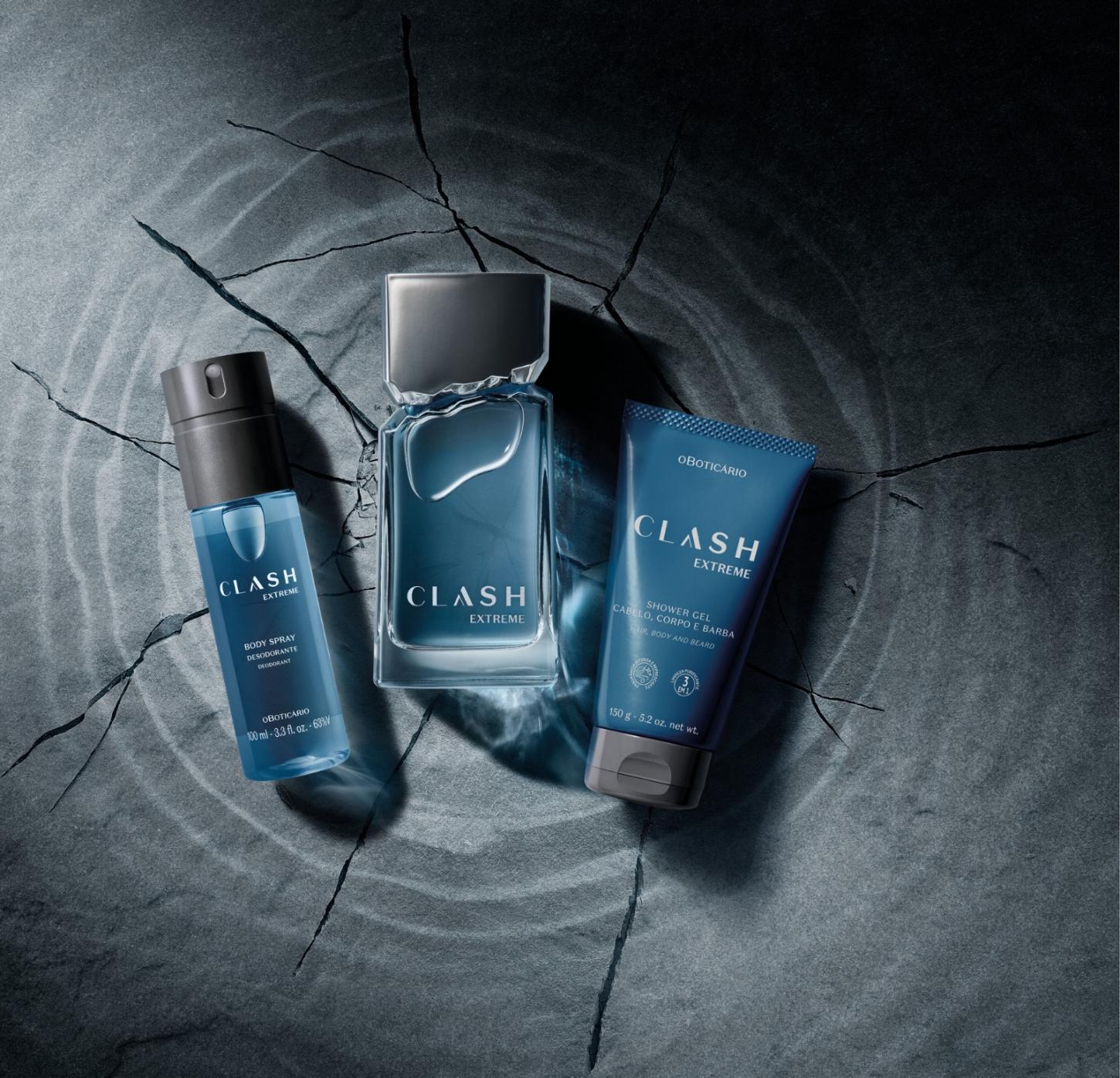 A força máxima do frescor: O Boticário apresenta Clash Extreme, com blend aromático duas vezes mais concentrado 