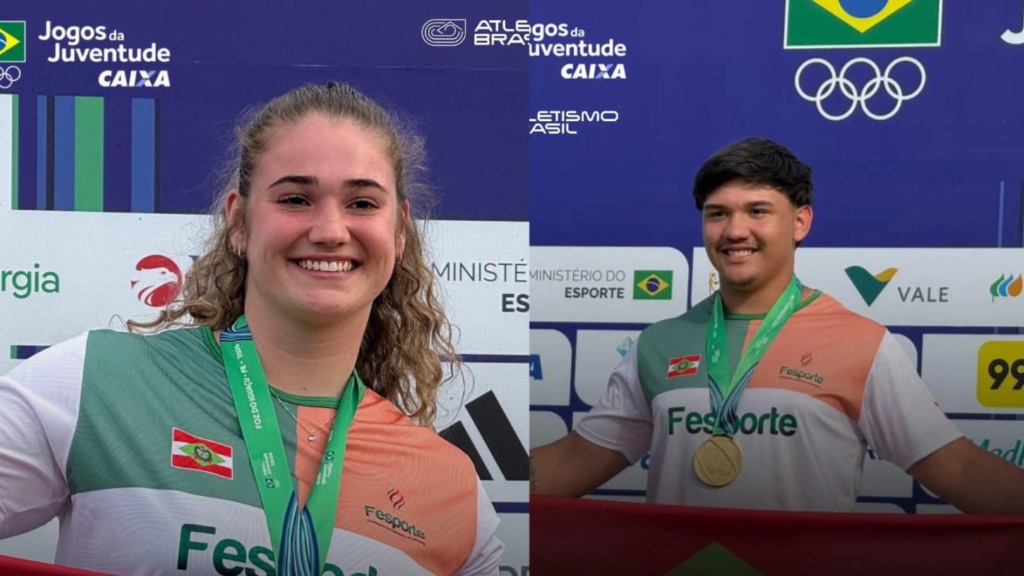 Atletas de Pomerode conquistam medalhas de ouro no primeiro dia de atletismo nos Jogos da Juventude