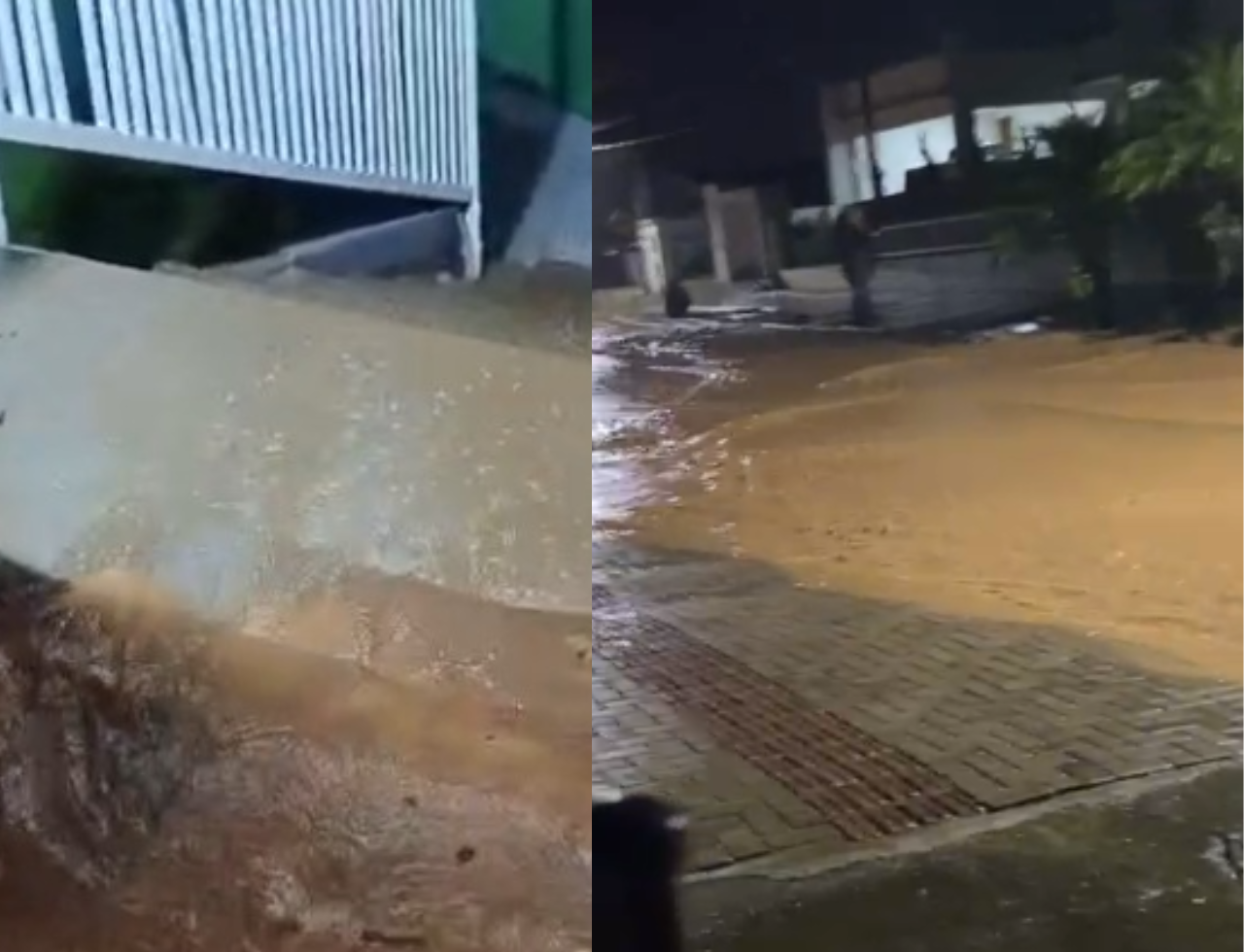 Chuva forte causa alagamentos e quedas de barreira em Alfredo Wagner