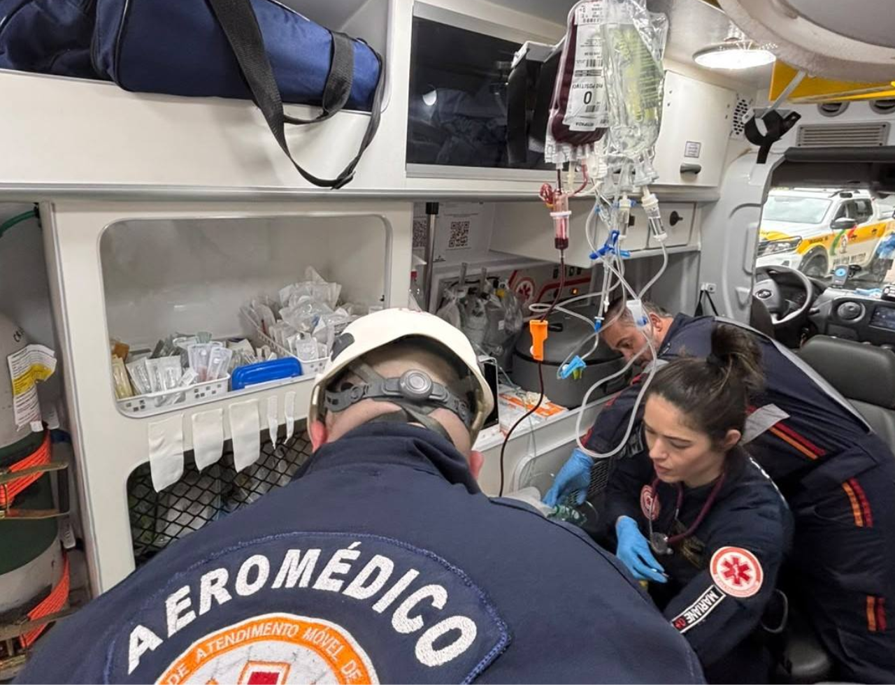 Criciúma passa a realizar transfusões de sangue em resgates aeromédicos