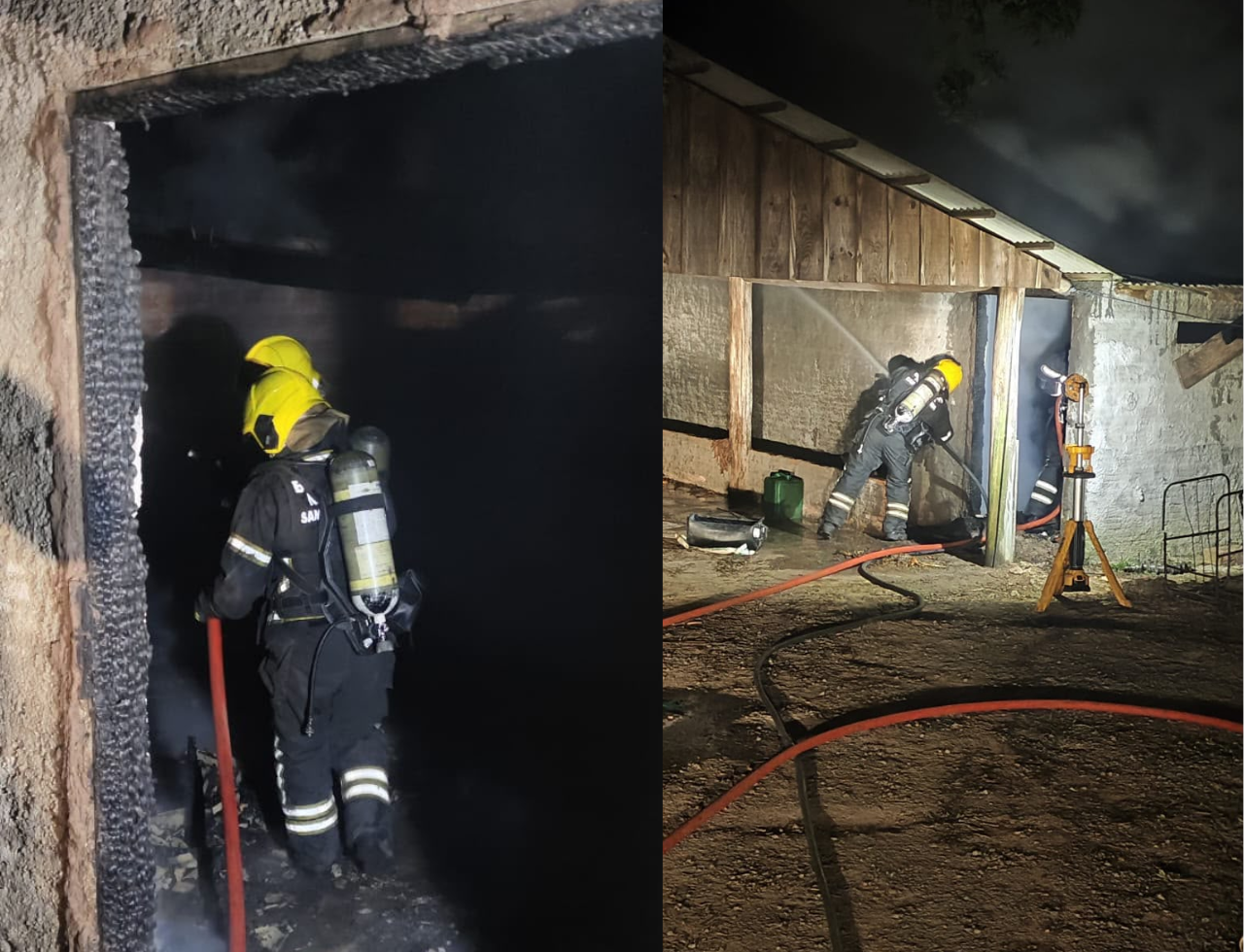 Incêndio destrói estufa de fumo em Araranguá; veja onde ocorreu