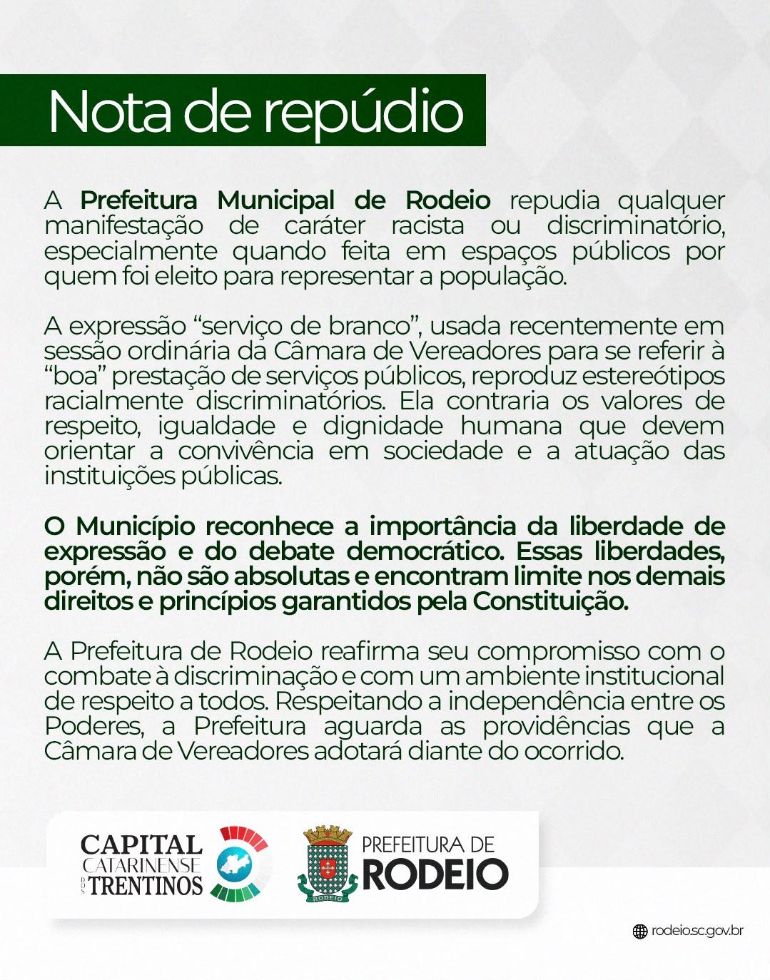 Nota de repúdio