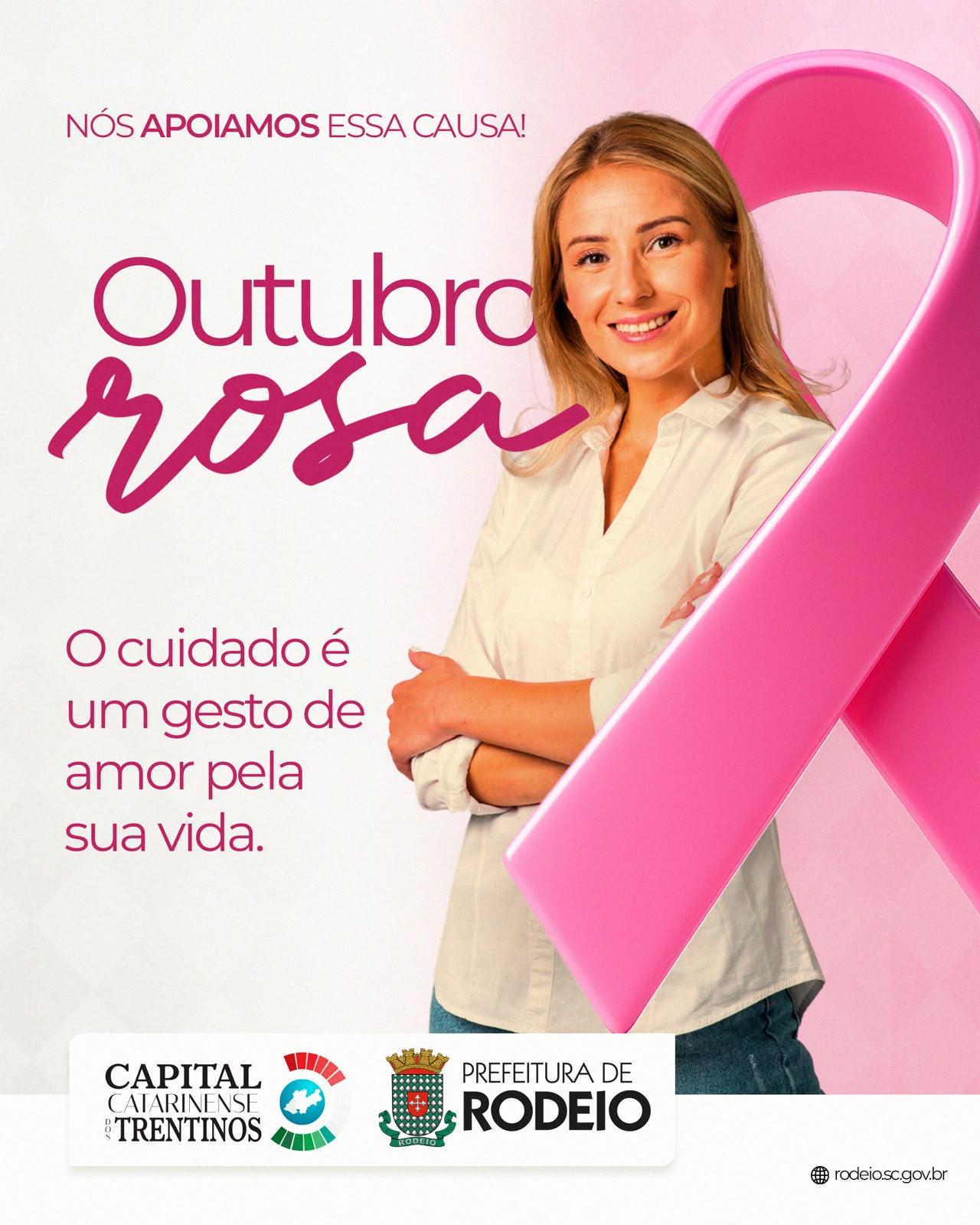 Outubro Rosa: Prefeitura de Rodeio reforça importância da prevenção ao câncer de mama