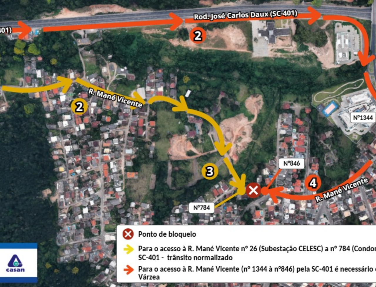 Rua de Florianópolis será interditada por 60 dias; veja os desvios