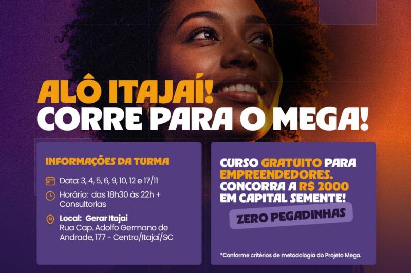 SECRETARIA DE DESENVOLVIMENTO ECONÔMICO APOIA CAPACITAÇÃO GRATUITA PARA EMPREENDEDORES DE ITAJAÍ