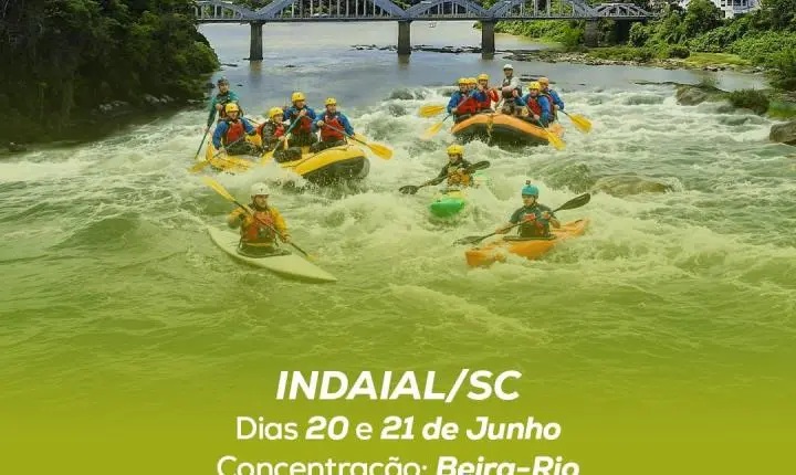 4º Campeonato de Rafting e Canoagem de Indaial será realizado nos dias 20 e 21 de junho