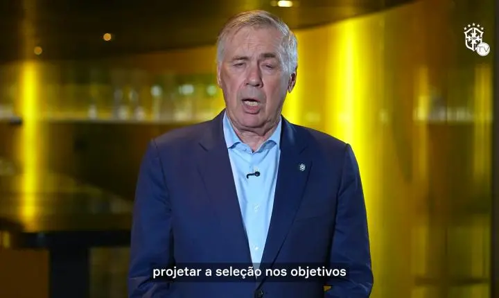 Ancelotti fala sobre amistosos no início do novo ciclo da Seleção Brasileira