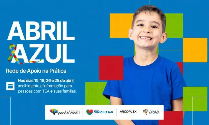 Até 28 de abril, Blumenau (SC) terá programação sobre o Transtorno do Espectro Autista no Shopping Park Europeu