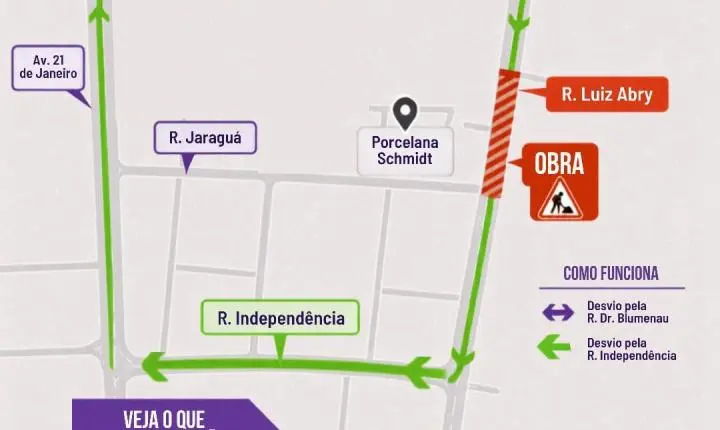ATENÇÃO AO TRÂNSITO: Interdição na Rua Luiz Abry! 