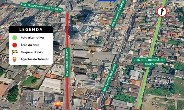 Atenção, motoristas! Novas alterações no trânsito da Rua Heitor Liberato a partir de segunda-feira (13).