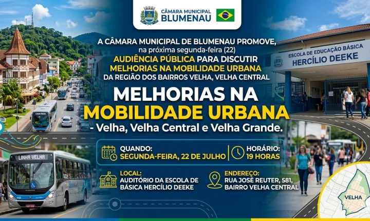 Audiência pública vai debater melhorias na mobilidade urbana da região da Grande Velha