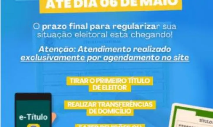 Benedito Novo em alerta: prazo para regularização eleitoral termina em 6 de maio
