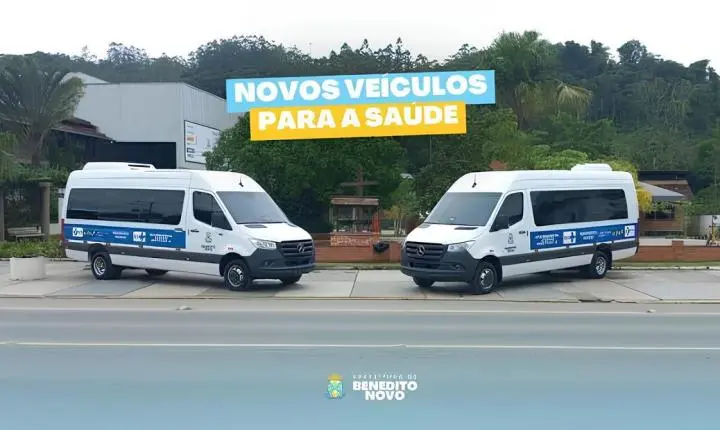 BENEDITO NOVO REFORÇA A SAÚDE COM TRÊS NOVAS AMBULÂNCIAS