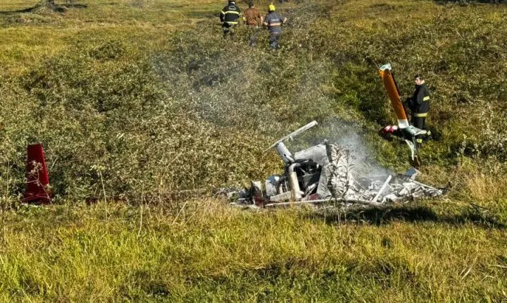 CBMSC atende ocorrência de queda de helicóptero em Pomerode