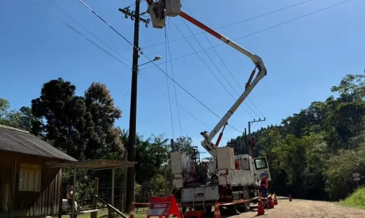 Celesc realiza melhorias na rede elétrica em Gaspar para ampliar qualidade e confiabilidade do serviço 