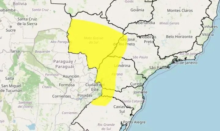 Inmet emite alerta de tempestade para áreas de seis estados nesta sexta