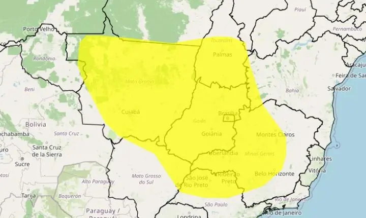 Inmet emite alerta de tempestade com chuva de 50 mm para dez estados