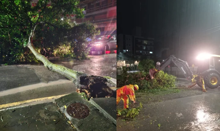 Chuva forte causa duas ocorrências em Balneário Camboriú