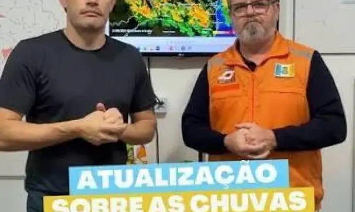 Chuva forte provoca alagamentos, risco de deslizamento e transtornos em Benedito Novo