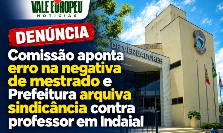 Comissão aponta erro na negativa de mestrado e Prefeitura arquiva sindicância contra professor em Indaial
