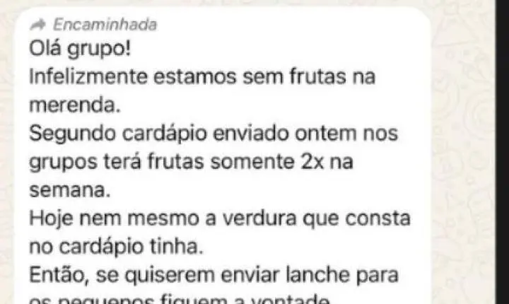 CRISE NA EDUCAÇÃO DE INDAIAL? Vereadora denuncia falta de merenda e afirma que professores e alunos estariam limpando salas de aula