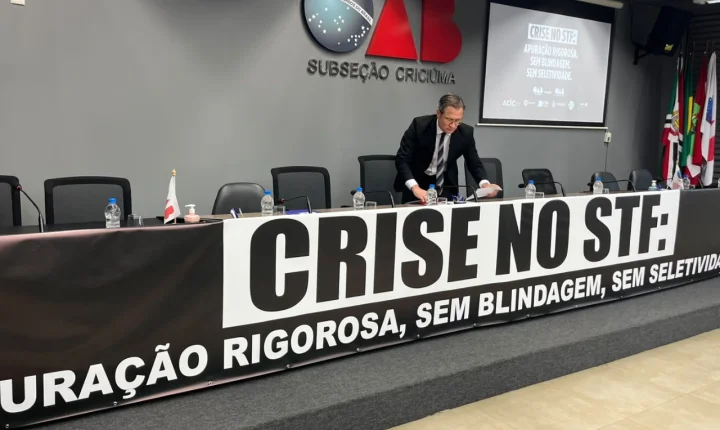 Crise no STF: OAB de Criciúma participa de manifesto