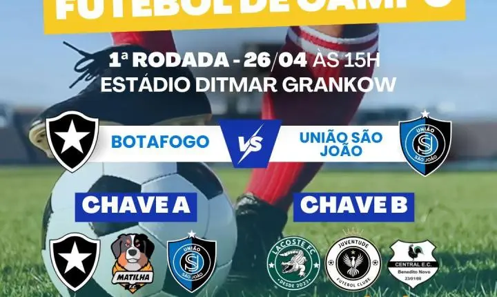 Domingo tem abertura do 35º Campeonato Municipal de Futebol de Campo de Benedito Novo