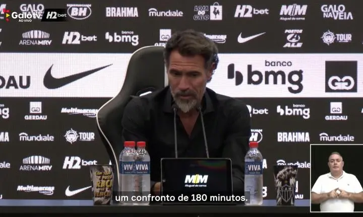 Domínguez mantém otimismo para avançar na Copa do Brasil com o Galo