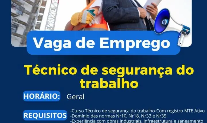 Empresa contrata para obra em Blumenau- Auxiliar Administrativo de Obra