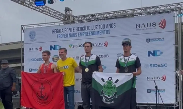 Equipe de remo de Blumenau conquista seis medalhas na 2ª etapa do Estadual