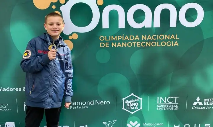 Estudante da rede municipal de Indaial conquista medalha de Prata na Olimpíada Nacional de Nanotecnologia