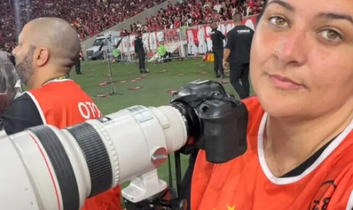 Fotógrafa de Blumenau realiza sonho de cobrir Fla-Flu no Maracanã