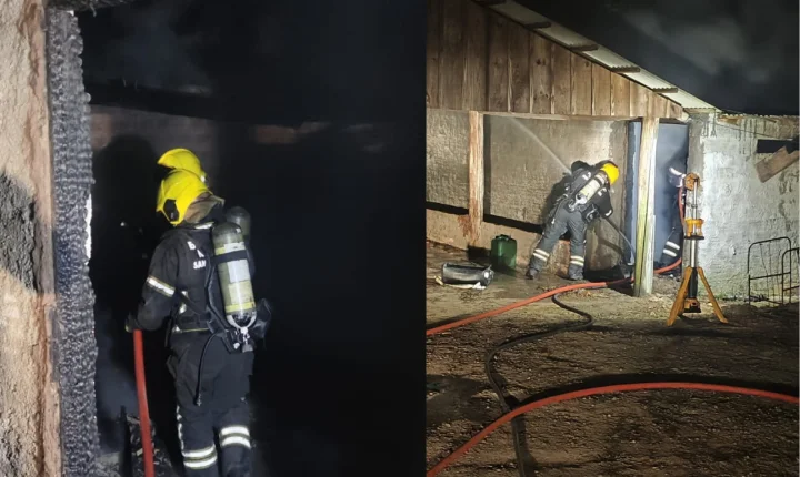 Incêndio destrói estufa de fumo em Araranguá; veja onde ocorreu