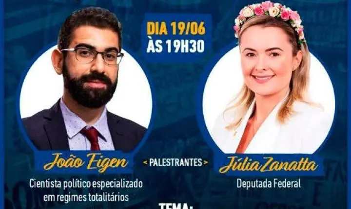 Nazifascismo e a Desumanização dos Adversários Políticos: palestra com Júlia Zanatta e João Eigen chega a Blumenau
