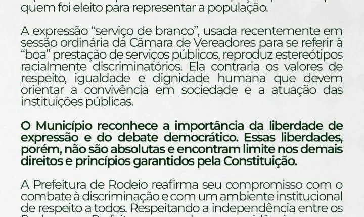 Nota de repúdio