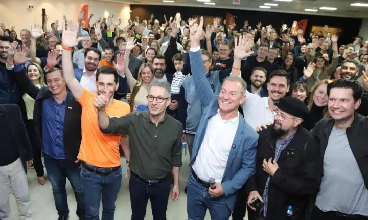 Odair Tramontin lança pré-candidatura durante agenda de Romeu Zema em Blumenau