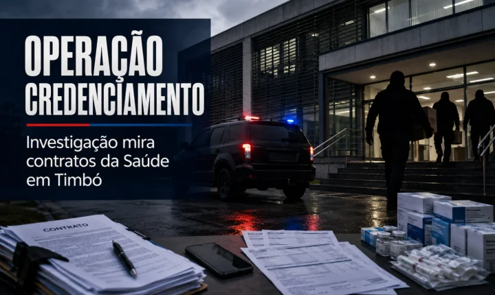 Operação Credenciamento mira empresários e apura corrupção na Saúde de Timbó